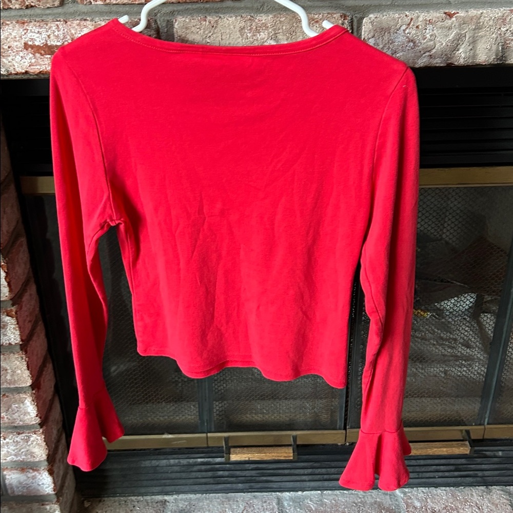 Maeve‎ by Anthropologie Flouncy Bell long Sleeve Round neck Top Women’s Size S - Picture 3 of 7